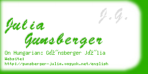 julia gunsberger business card